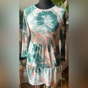 love, Fire Medium Tye Dye babydoll dress or tunic